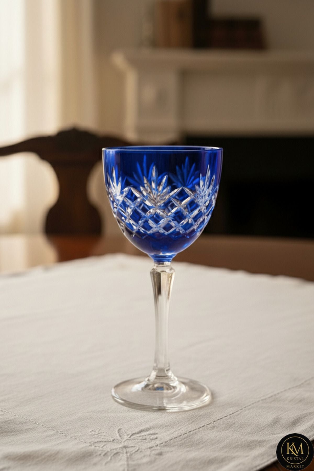 Kristal Ayaklı Püskül Desenli Lüks Kadeh Ürün ana görseli