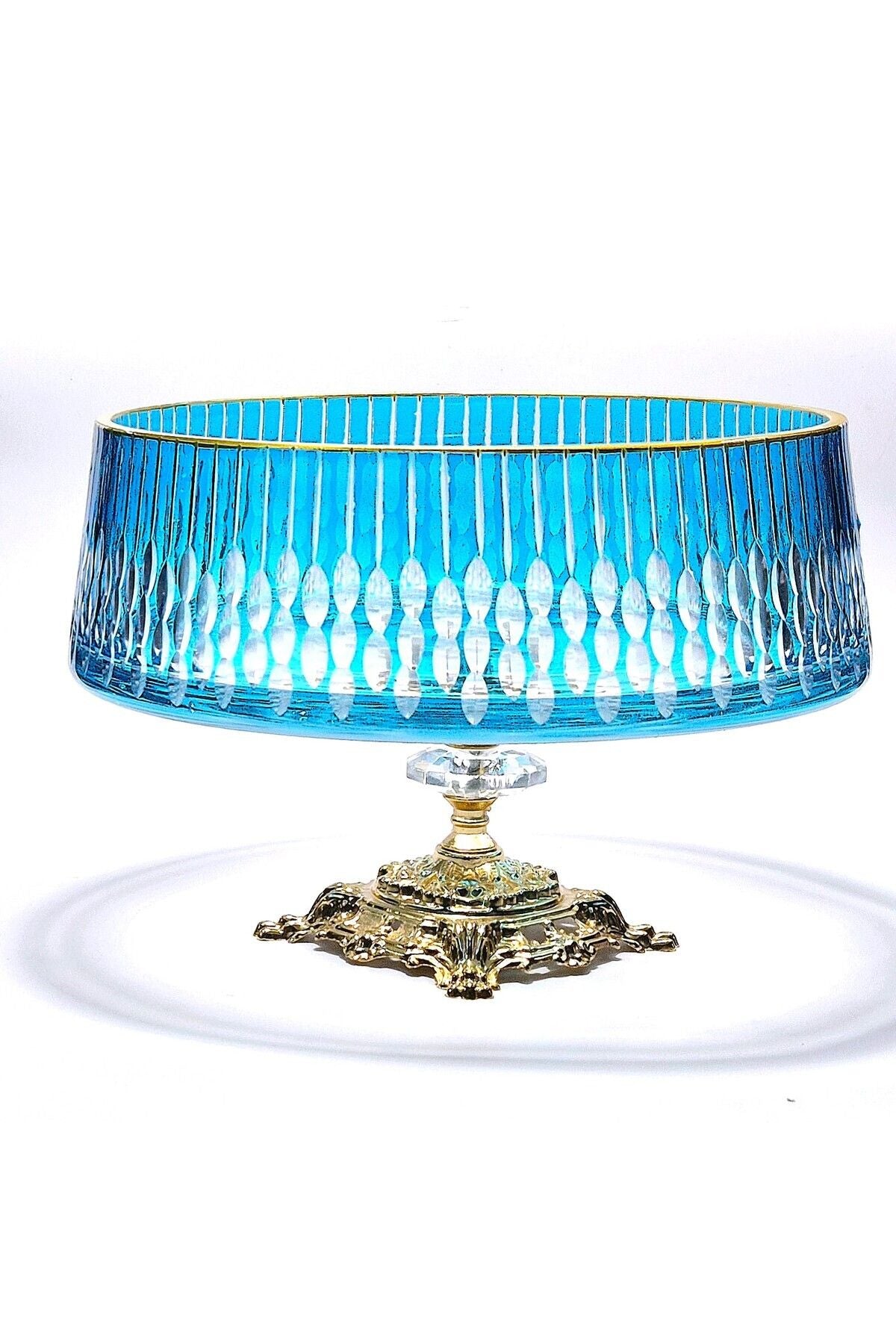 KRİSTAL KESME DEKOR GOLD DETAY BÜYÜK KASE Ürün ikincil görseli