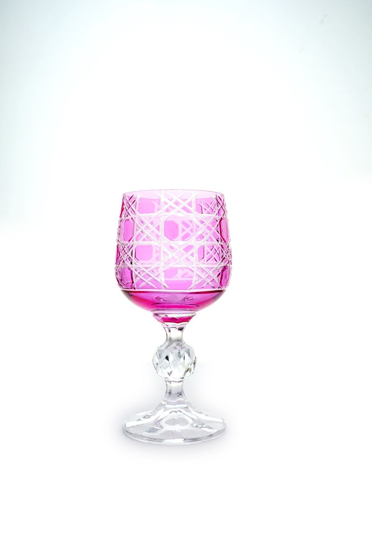 El Yapımı Kristal Bohemia Renkli Lüks Kristal Ayaklı Kadeh Kahve Yanı Su Bardağı Ürün ikincil görseli