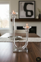 El Yapımı Kristal Dekoratif Lüks Mumluk Şamdan