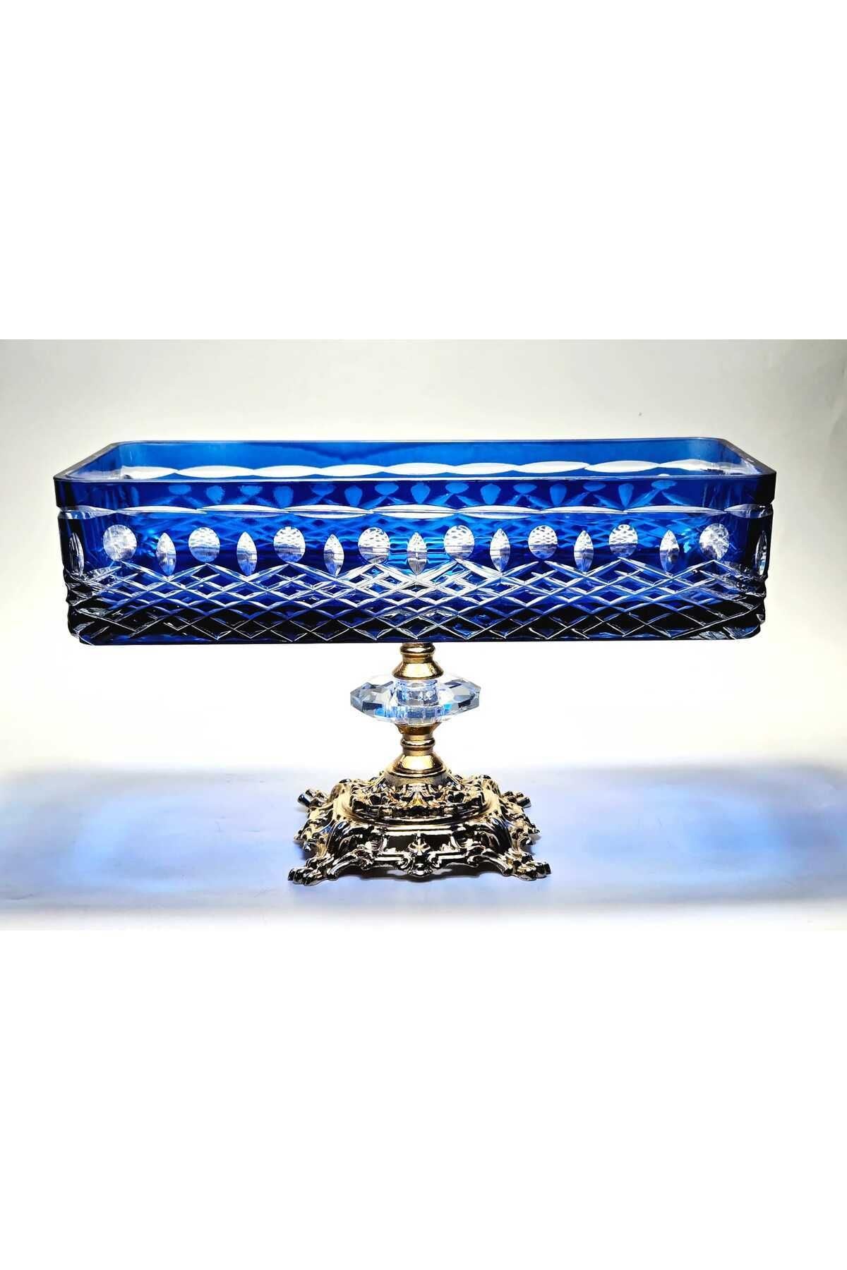 El Yapımı Kristal Royal Desenli Baton Dekoratif Sunumluk Sofra Sunum Kasesi Ürün ikincil görseli