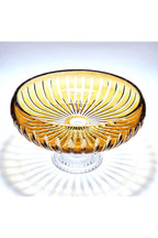 Kesme Kristal Dekor 28 Cm Amber Sofra Sunum Kasesi