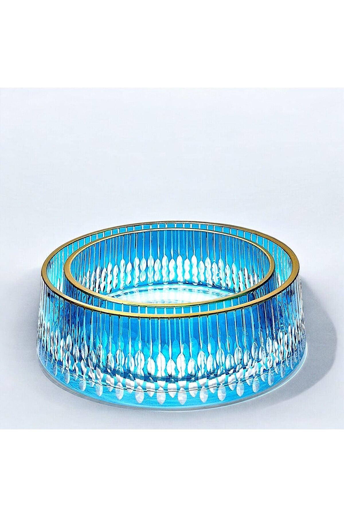 KESME KRİSTAL DEKOR GOLD DETAY 2'Lİ SOFRA KASE