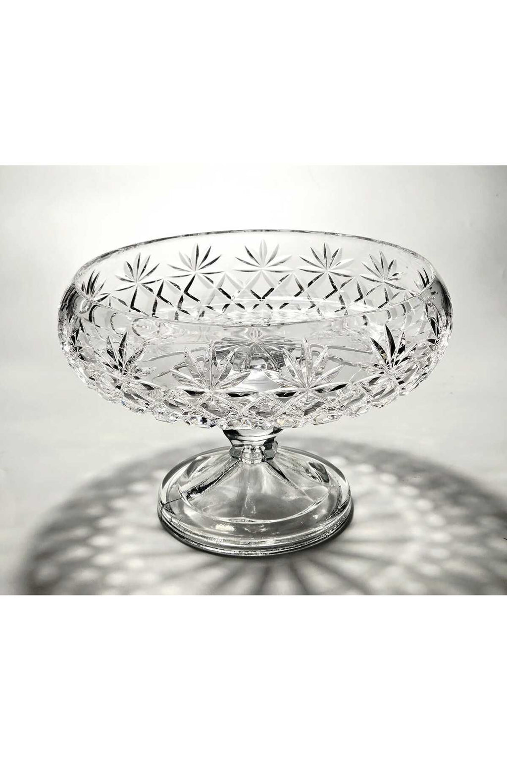 El Yapımı Kristal Palm Desenli 28 Cm Dekoratif Sunumluk Kase