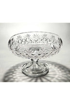 El Yapımı Kristal Palm Desenli 28 Cm Dekoratif Sunumluk Kase