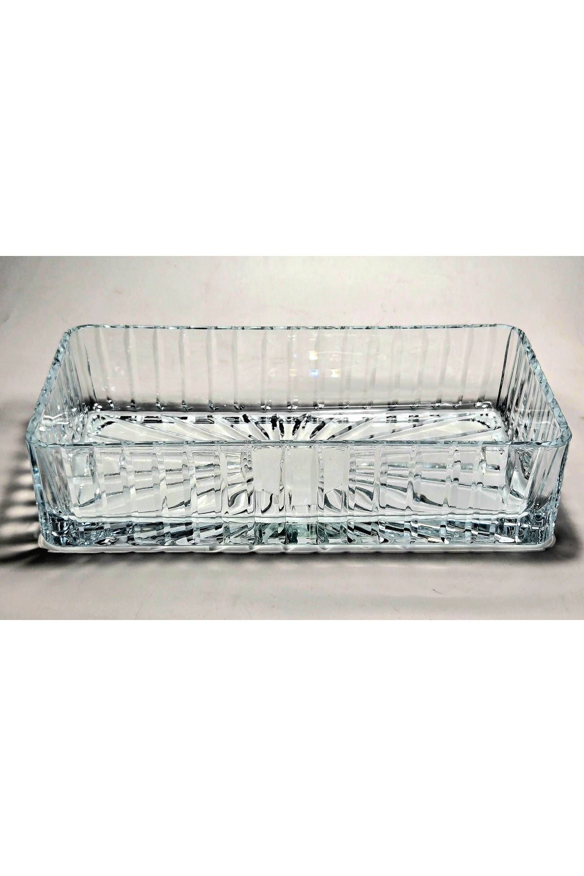 El Yapımı Kristal Vertical Kesim Batom Dekoratif Sunumluk Kase