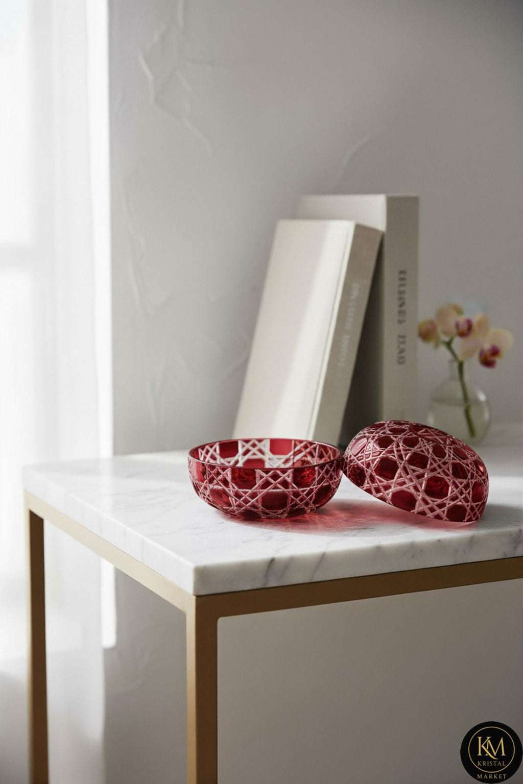 El Yapımı Kristal Dekor Küçük Boy Dekoratif Sunumluk Peçetelik Mumluk