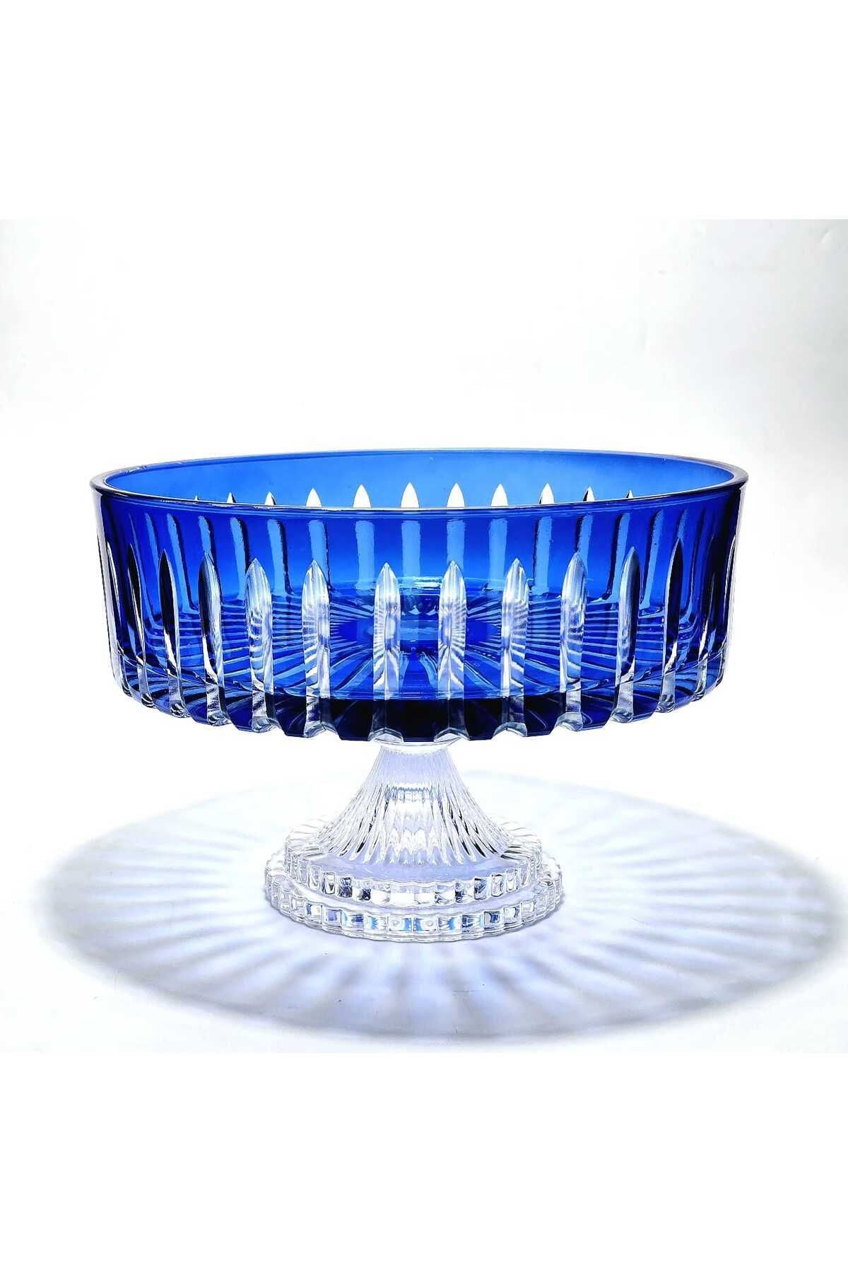 KRİSTAL KESME DEKOR SOFRA KASE SUNUMLUK MEYVELİK 25CM