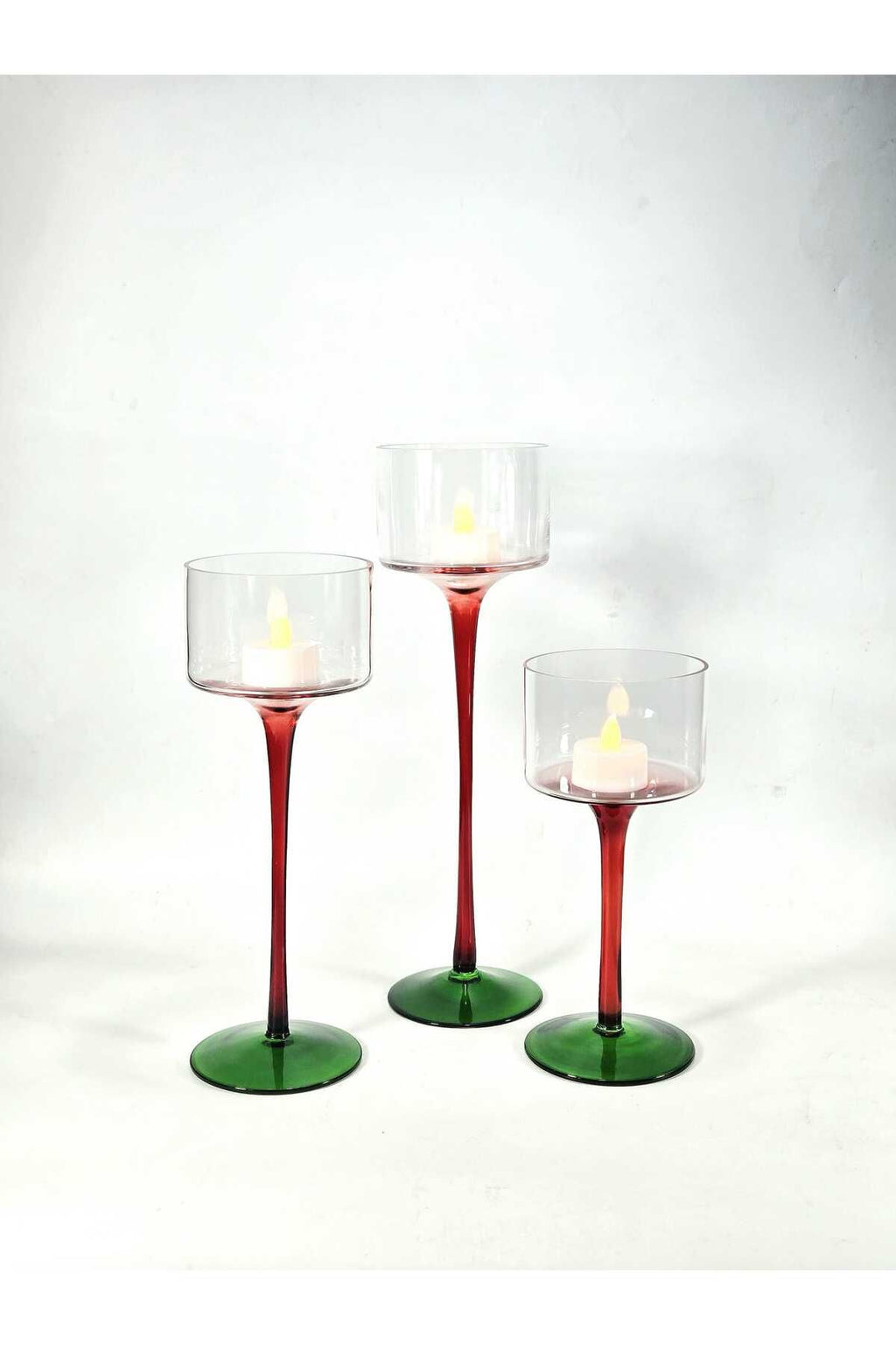 El Yapımı Kristal Dekoratif Mumluk Set 3'lü