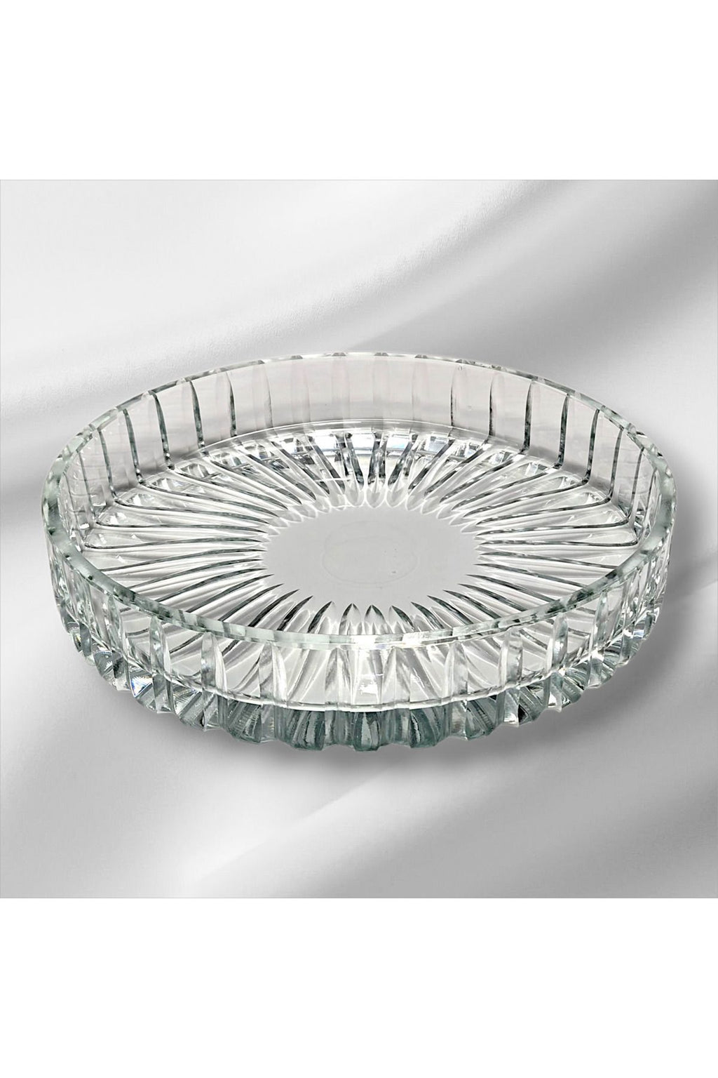 El Yapımı Kristal Vertical Kesim 25 Cm Dekoratif Sunumluk Kase