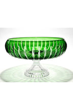 El Yapımı Kesme Kristal Vertical Desen 28 Cm Dekoratif Sunumluk Ayaklı Sofra Sunum Kasesi