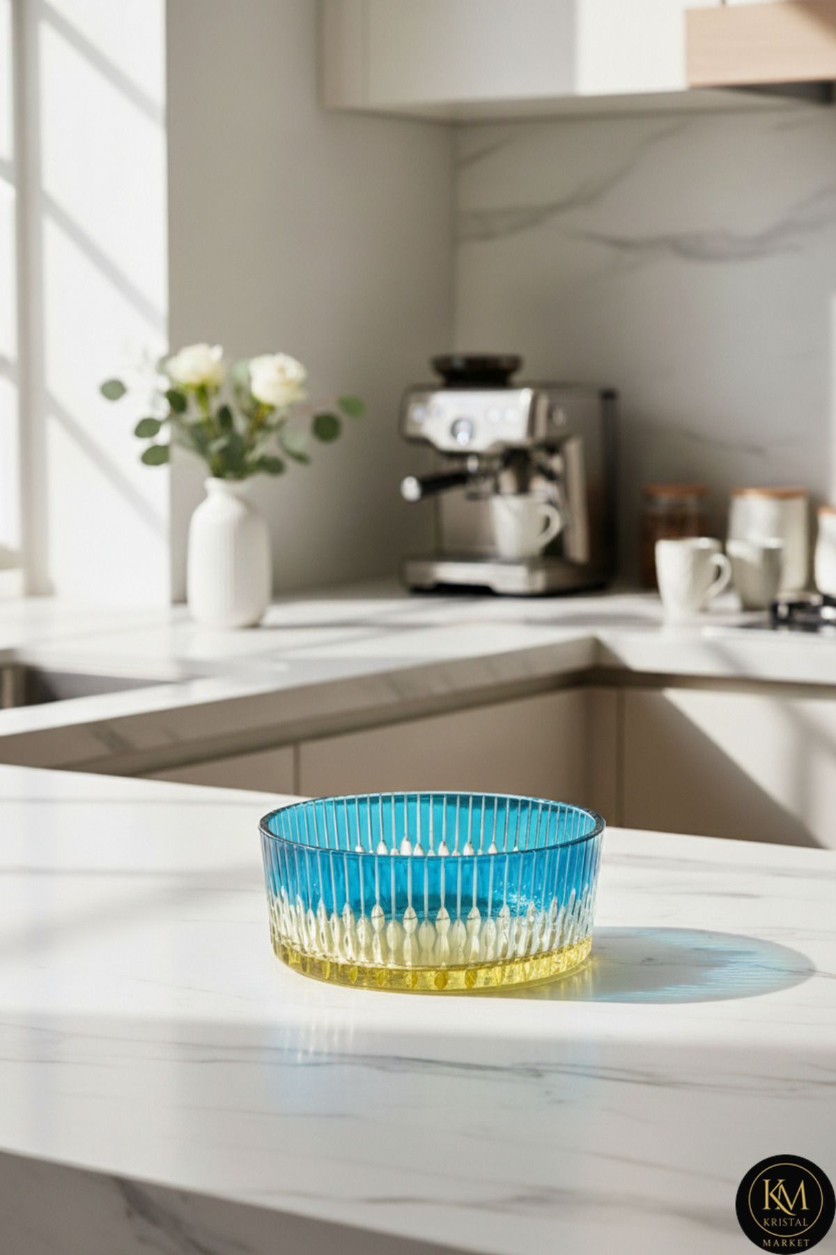 KRİSTAL KESME Damla DEKOR EL İŞÇİLİĞİ CAM KASE Ürün ana görseli