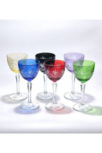 6'lı Kristal Ayaklı Püskül Desenli Lüks Kadeh