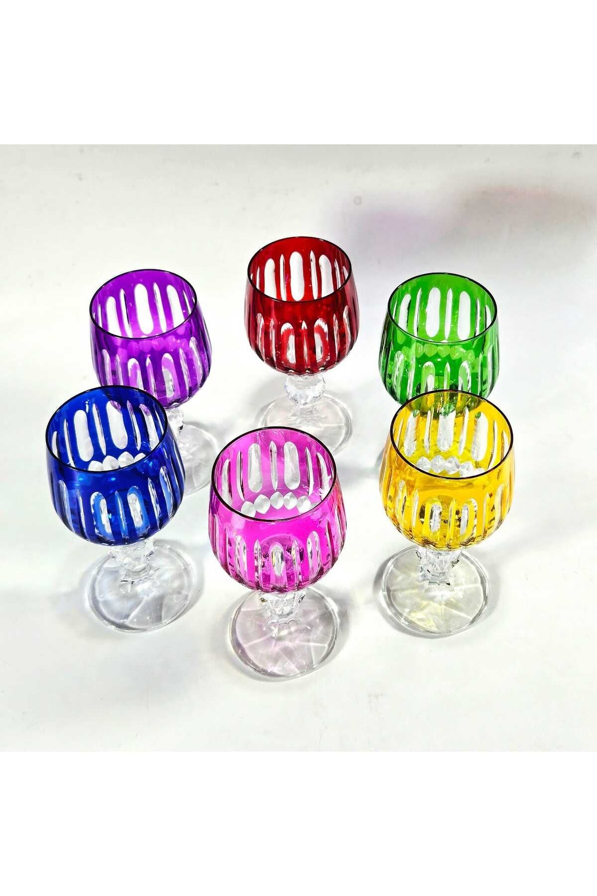 El Yapımı Kristal Lotus Desen Bardak Seti 6'lı Ürün ikincil görseli