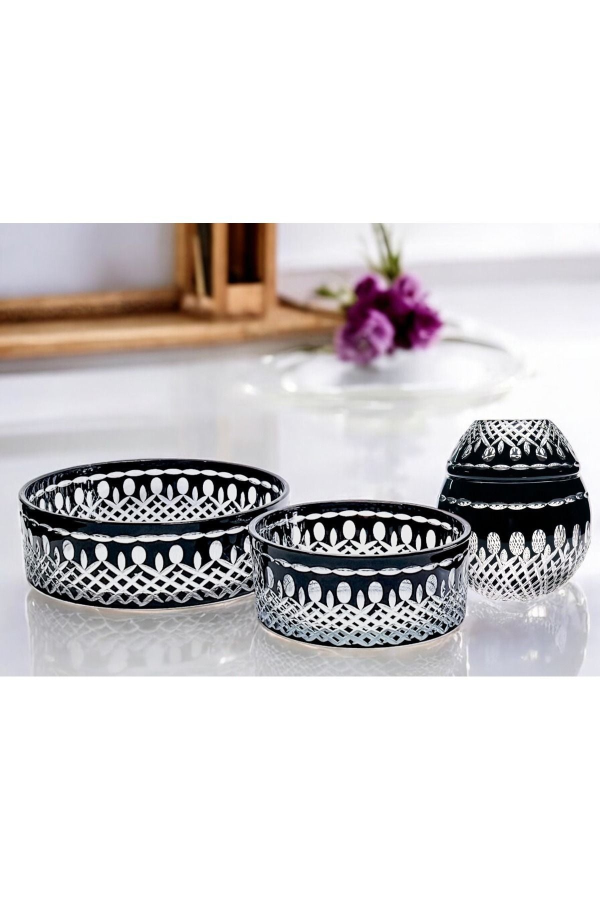 KESME KRİSTAL EL İŞÇİLŞİĞİ SOFRA SUNUM SETİ Ürün ikincil görseli