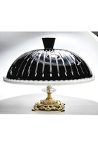 El Yapımı Kristal Gold Detay Pasta Kek Dekoratif Sunumluk Ayaklı Kase