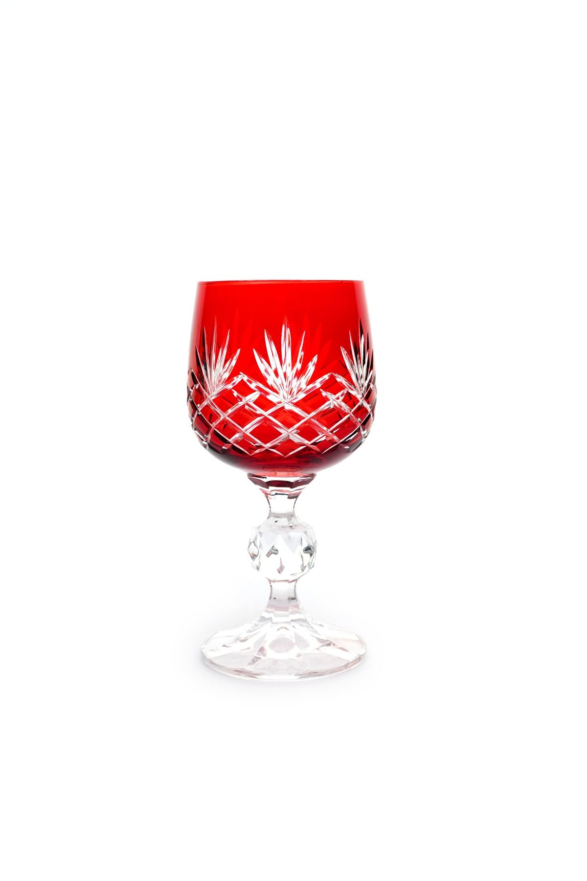 El Yapımı Kristal Püsküllü Renkli Lüks Ayaklı Kadeh Kahve Yanı Su Bardağı Ürün ikincil görseli