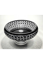 El Yapımı Kristal Desenli 28 Cm Dekoratif Sunumluk Sofra Sunum Kasesi