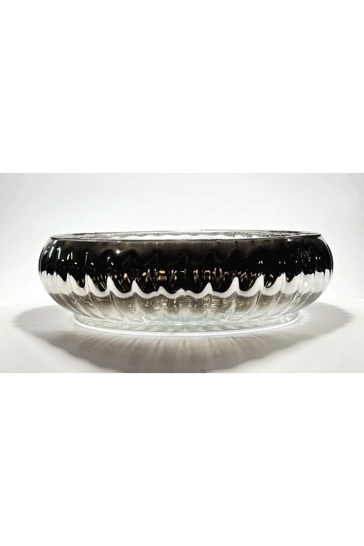 El Yapımı Titanyum Kaplama Silver Renk Dekoratif Sunumluk Meyvelik Kase Ürün ikincil görseli