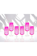 Kristal El Işçiliği Kahve Yanı Su Bardağı Royal Flüt Bohemia 6'lı Set