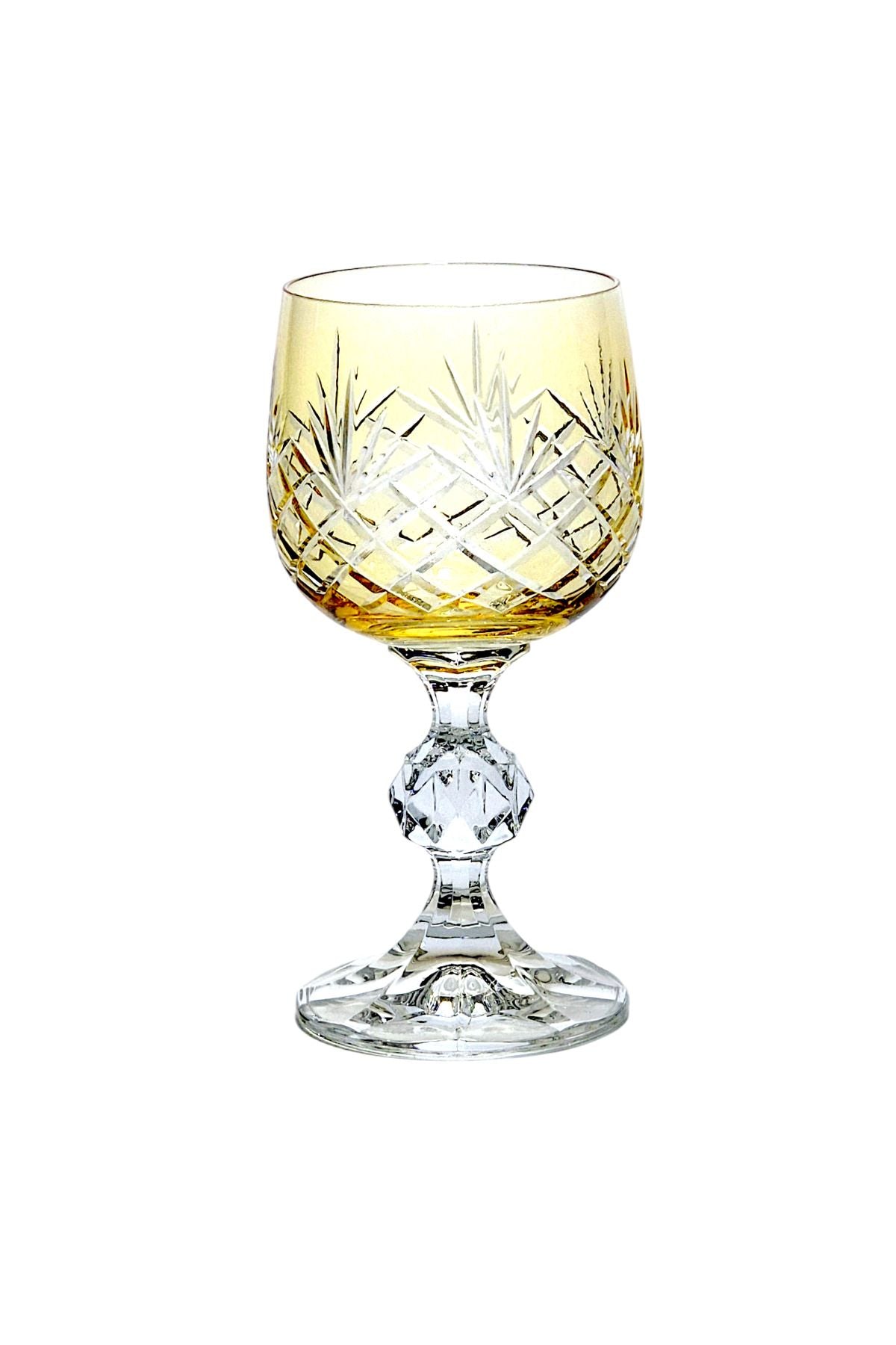 Bohemia Kristal Püskül Desenli Kristal Ayaklvıkahve Yanı Lüks Bardakv150ml
