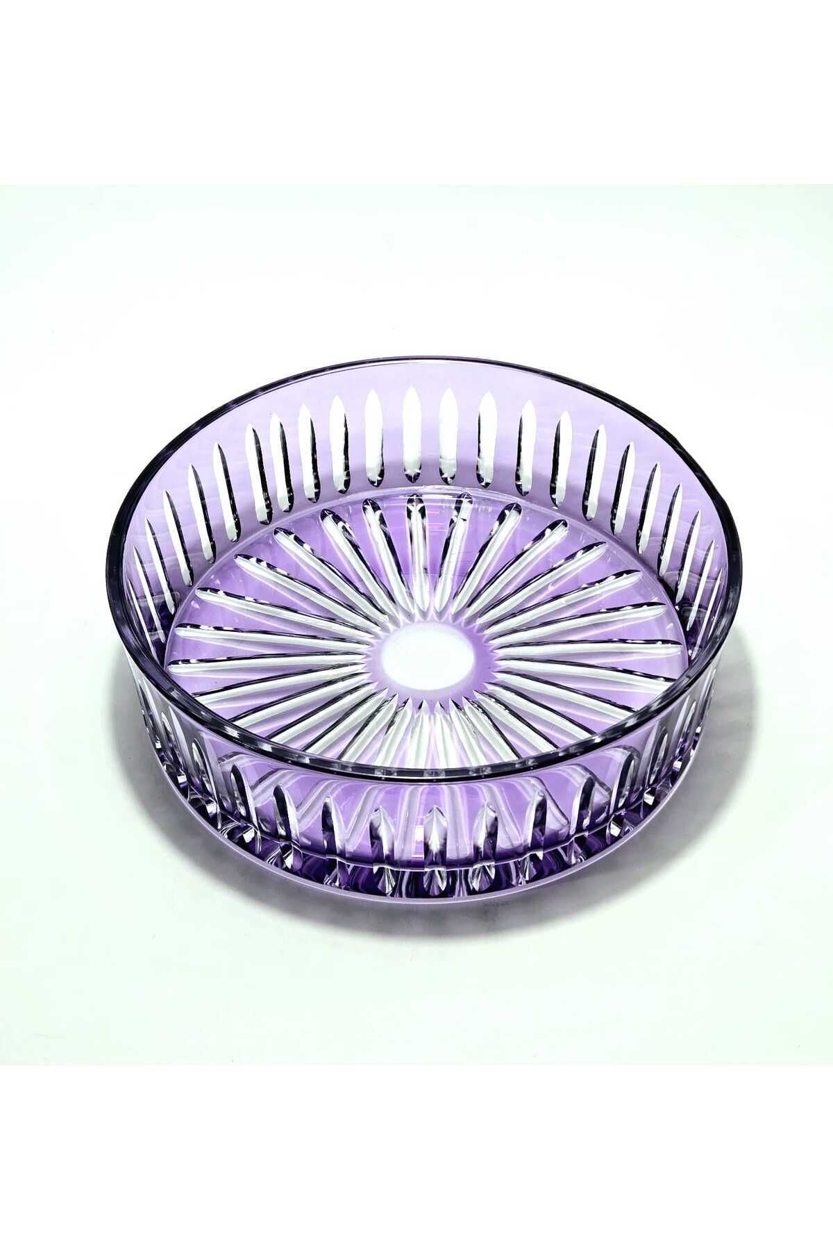 25cm Kristal Kesme Dekor Sofra Kasesi Meyvelik 25cm