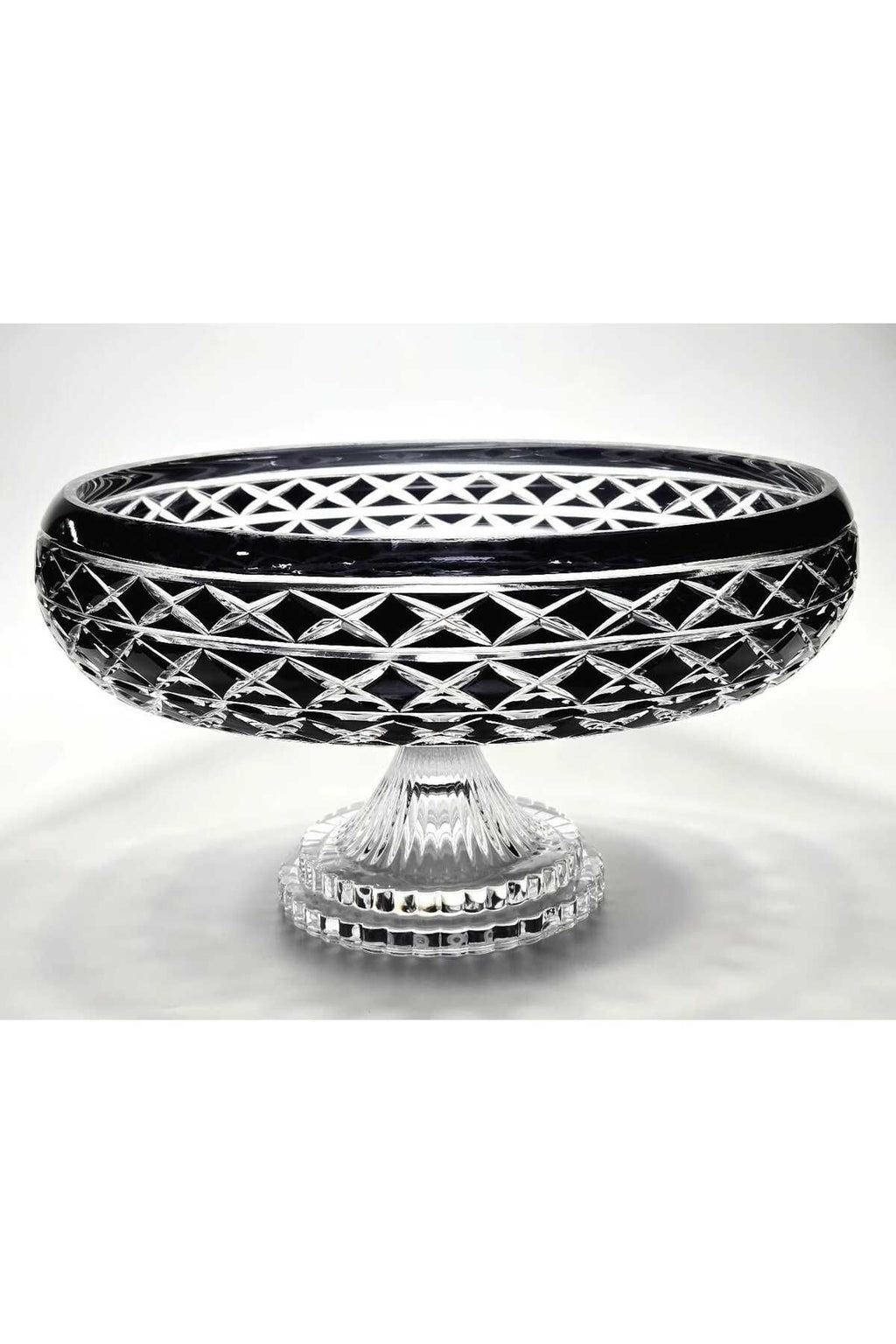 El Yapımı Kesme Kristal Bodrum Oval Desen 28 Cm Dekoratif Sunumluk Sofra Sunum Kasesi