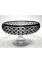 El Yapımı Kesme Kristal Bodrum Oval Desen 28 Cm Dekoratif Sunumluk Sofra Sunum Kasesi