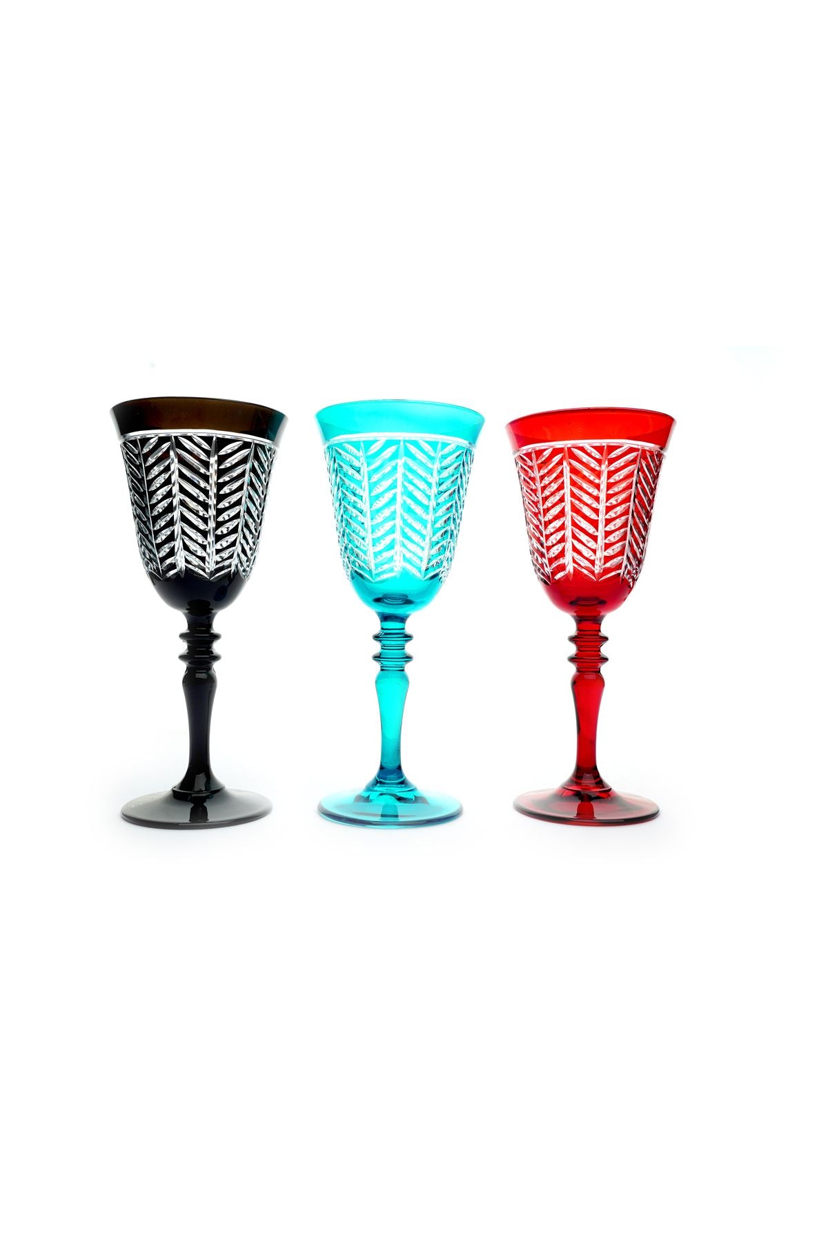 3 Parça Yaprak Desenli Ayaklı Bardak 270ml Paşabahçe Ürün ikincil görseli