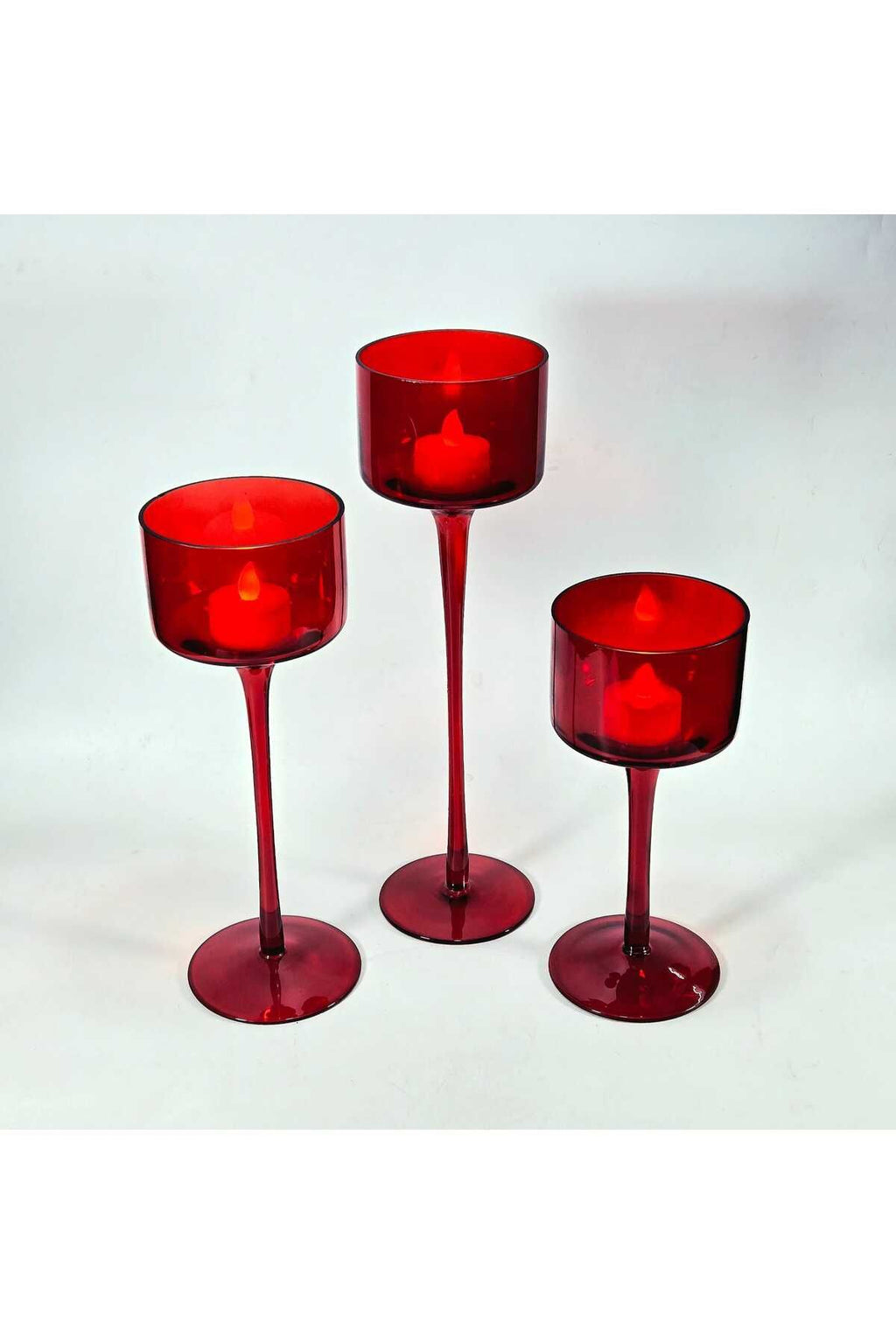 El Yapımı Kristal Dekoratif Mumluk Set 3'lü