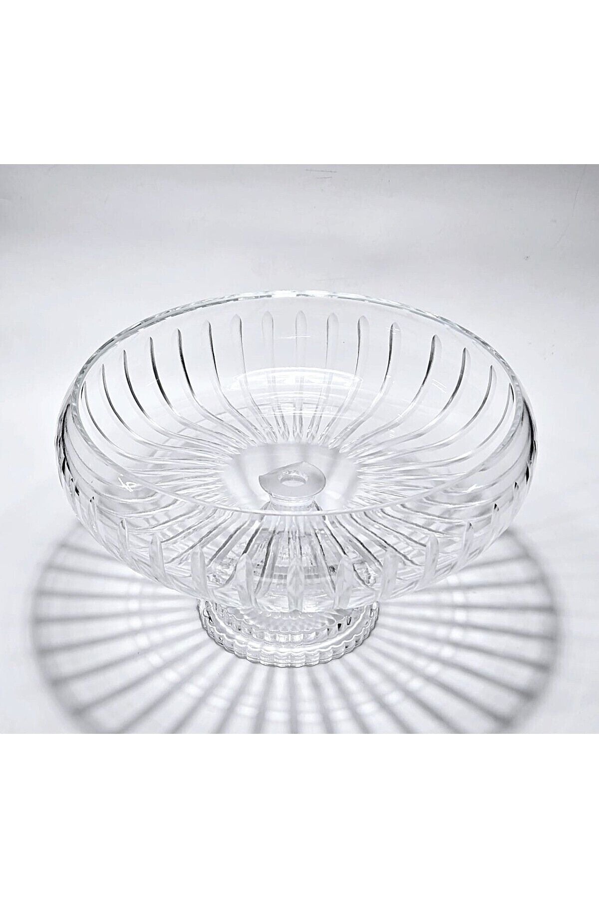 28 Cm Kesme Ayaklı Kristal Kase Vertical