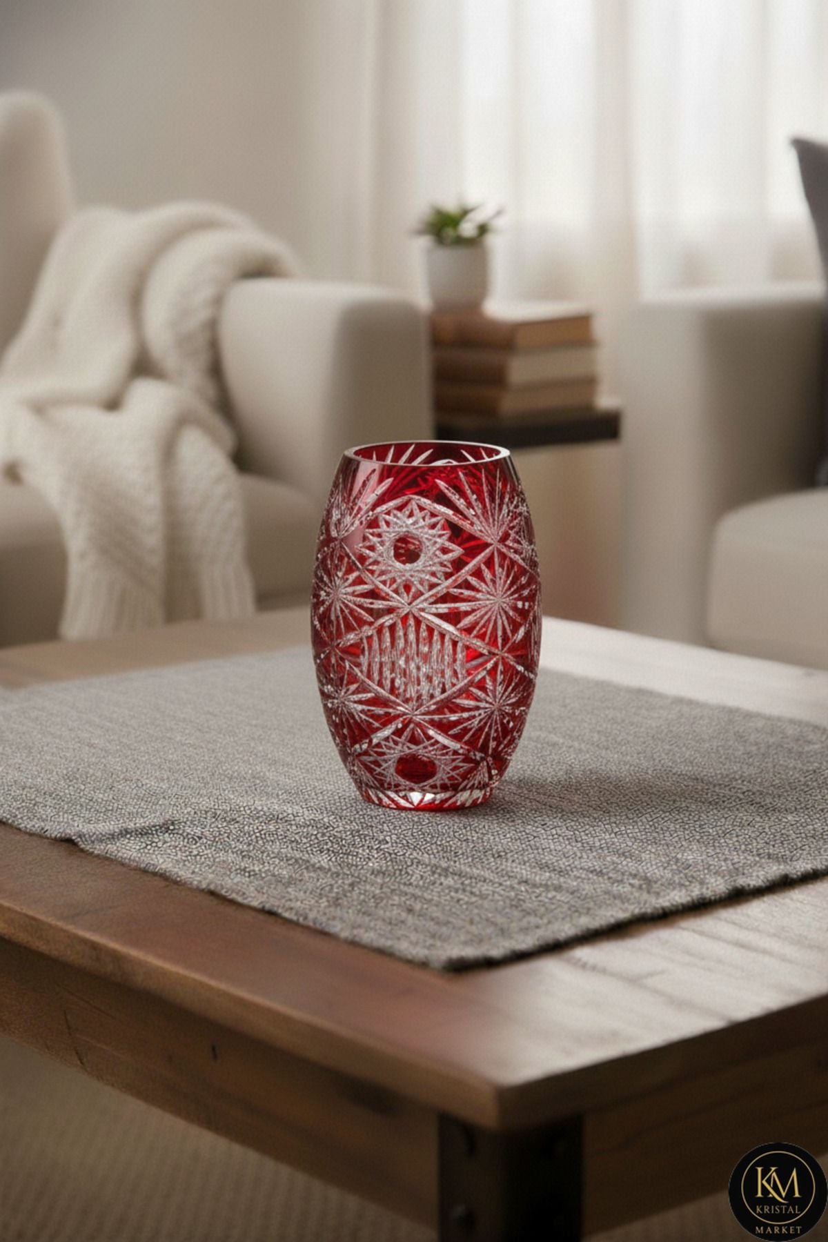 El Yapımı Kristal Avangart Vizyon 999 Lüks Dekoratif Vazo Ürün ana görseli