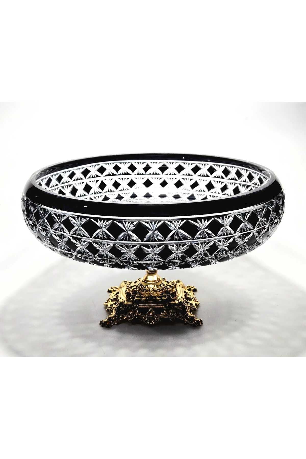 El Yapımı Kristal Desenli 28 Cm Dekoratif Sunumluk Sofra Sunum Kasesi Ürün ikincil görseli