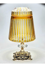 El Yapımı Kesme Kristal Merkür Vertical Desen Dekoratif Sunumluk Kapaklı Peçetelik Mumluk