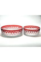 El İşçiliği Kesme kristal Royal Desen Lüks Meyvelik Sunumluk 25-19cm