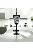 YAPRAK DESENLİ AYAKLI LÜKS BARDAK