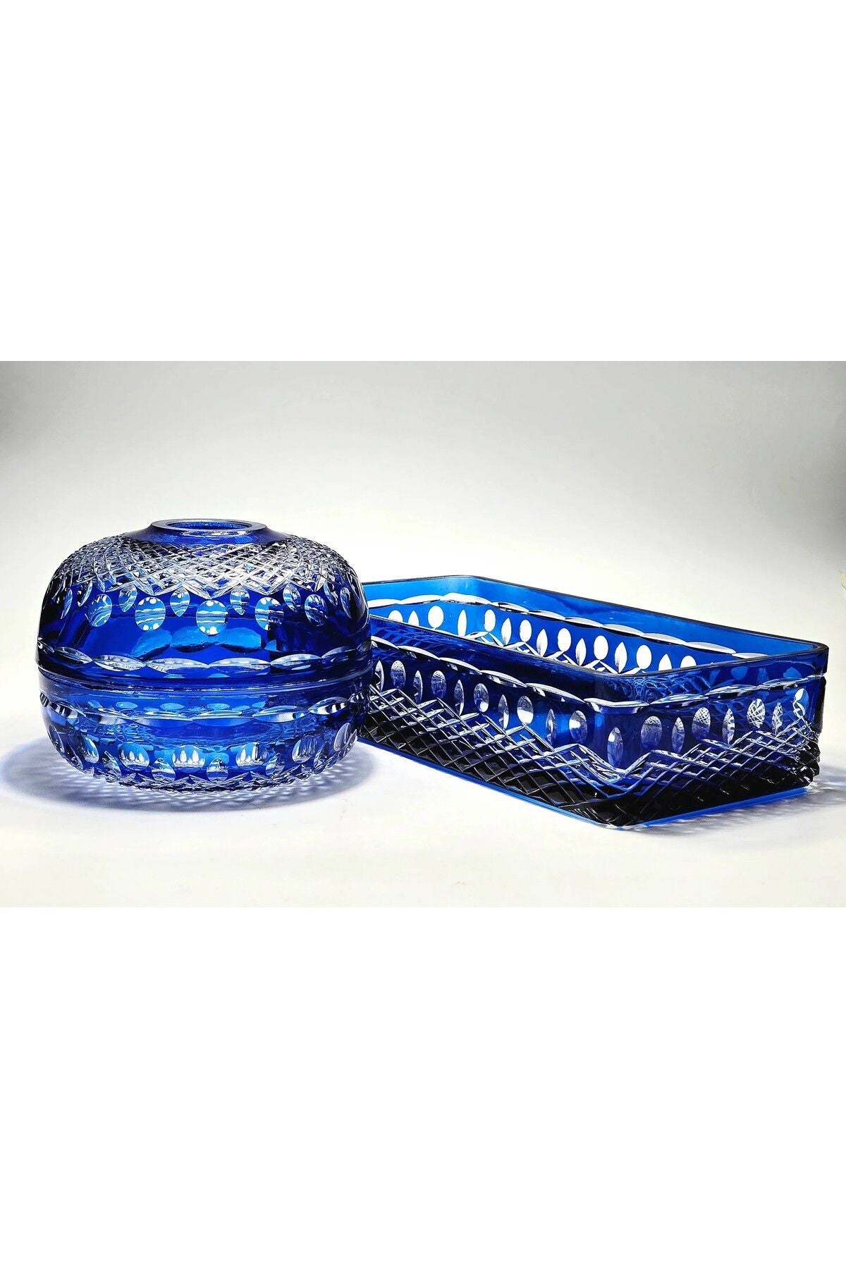 Kristal Dekor 2'li Baton Kase Peçetelik Mumluk