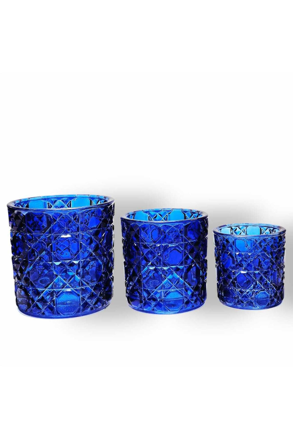 El Yapımı Kristal Mumluk Takımı 3'lü