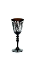 YAPRAK DESENLİ AYAKLI LÜKS BARDAK