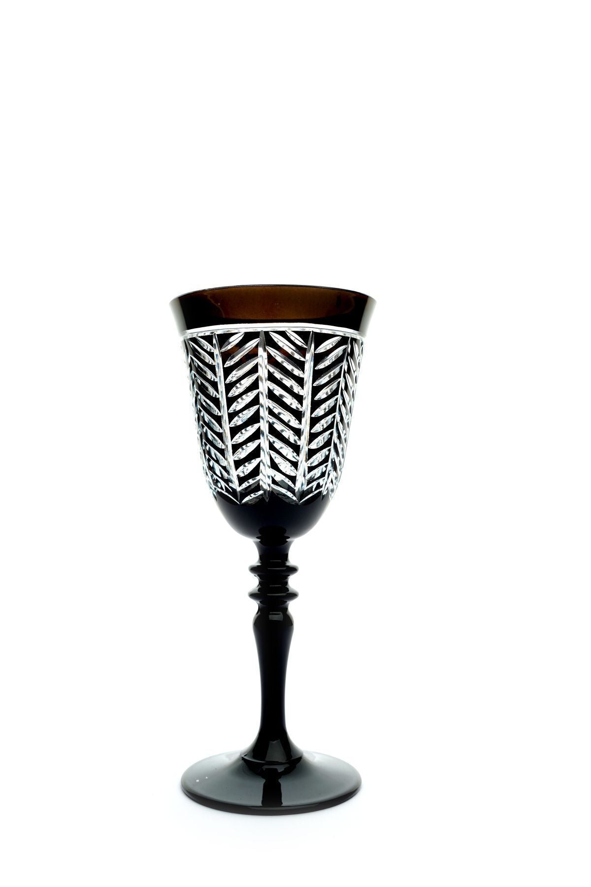 YAPRAK DESENLİ AYAKLI LÜKS BARDAK