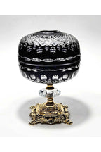 El Yapımı Kesme Kristal Royal Desen Dekoratif Sunumluk Kapalı Peçetelik Mumluk