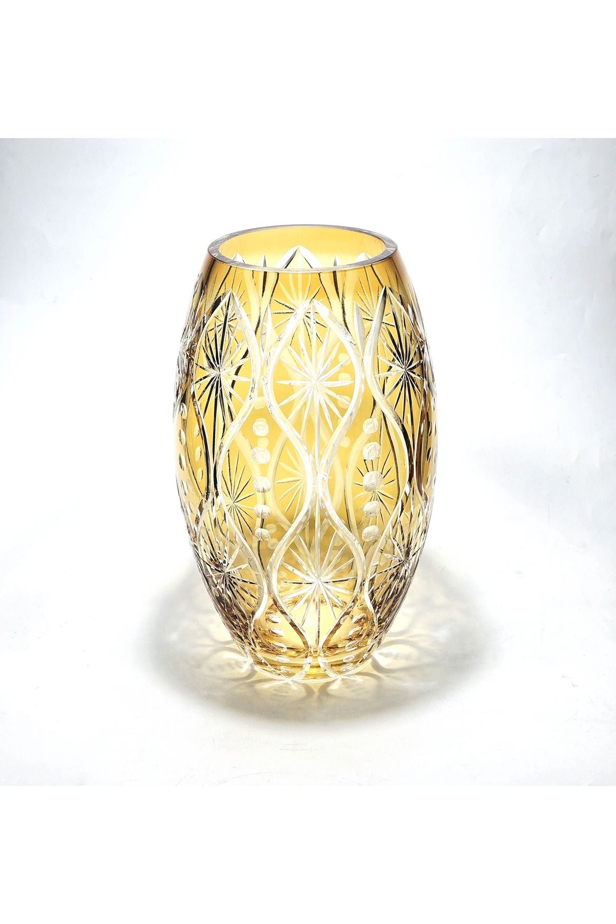 El İşçiliği Özel Tasarım Kesme Kristal Afrodit Desen Vazo