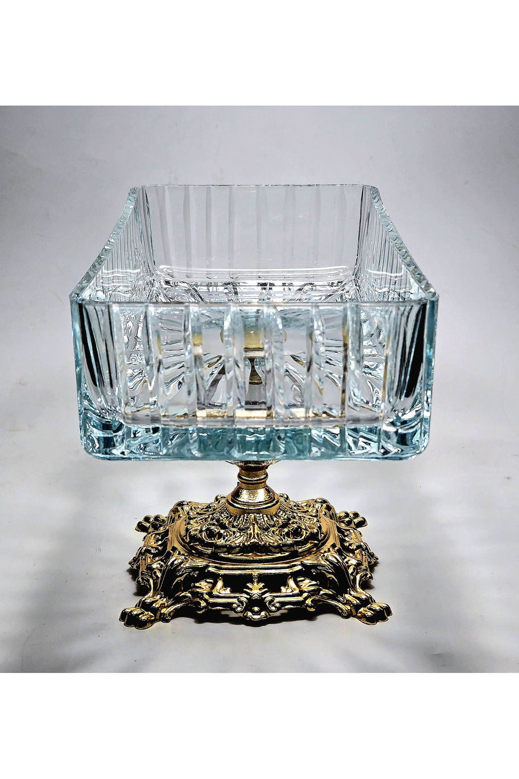 El Yapımı Kristal Vertical Kesim Batom Dekoratif Sunumluk Kase