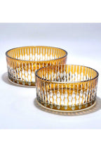 El Yapımı Kristal Desenli Damla Lüks Dekoratif Sunumluk Kase Set 2'li