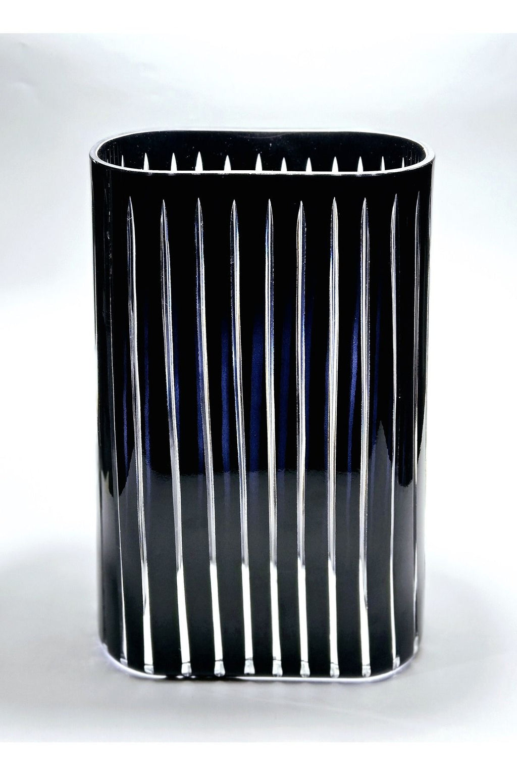 Roma vertical desen füme Lüks kesme kristal özel vazo