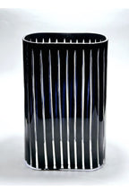 Roma vertical desen füme Lüks kesme kristal özel vazo