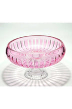 El Yapımı Kesme Kristal Vertical Desen 28 Cm Dekoratif Sunumluk Ayaklı Sofra Sunum Kasesi