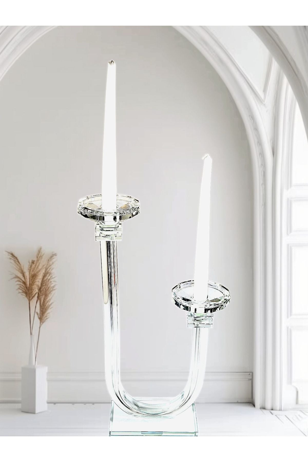 El Yapımı Kristal Dekoratif Lüks Mumluk Şamdan