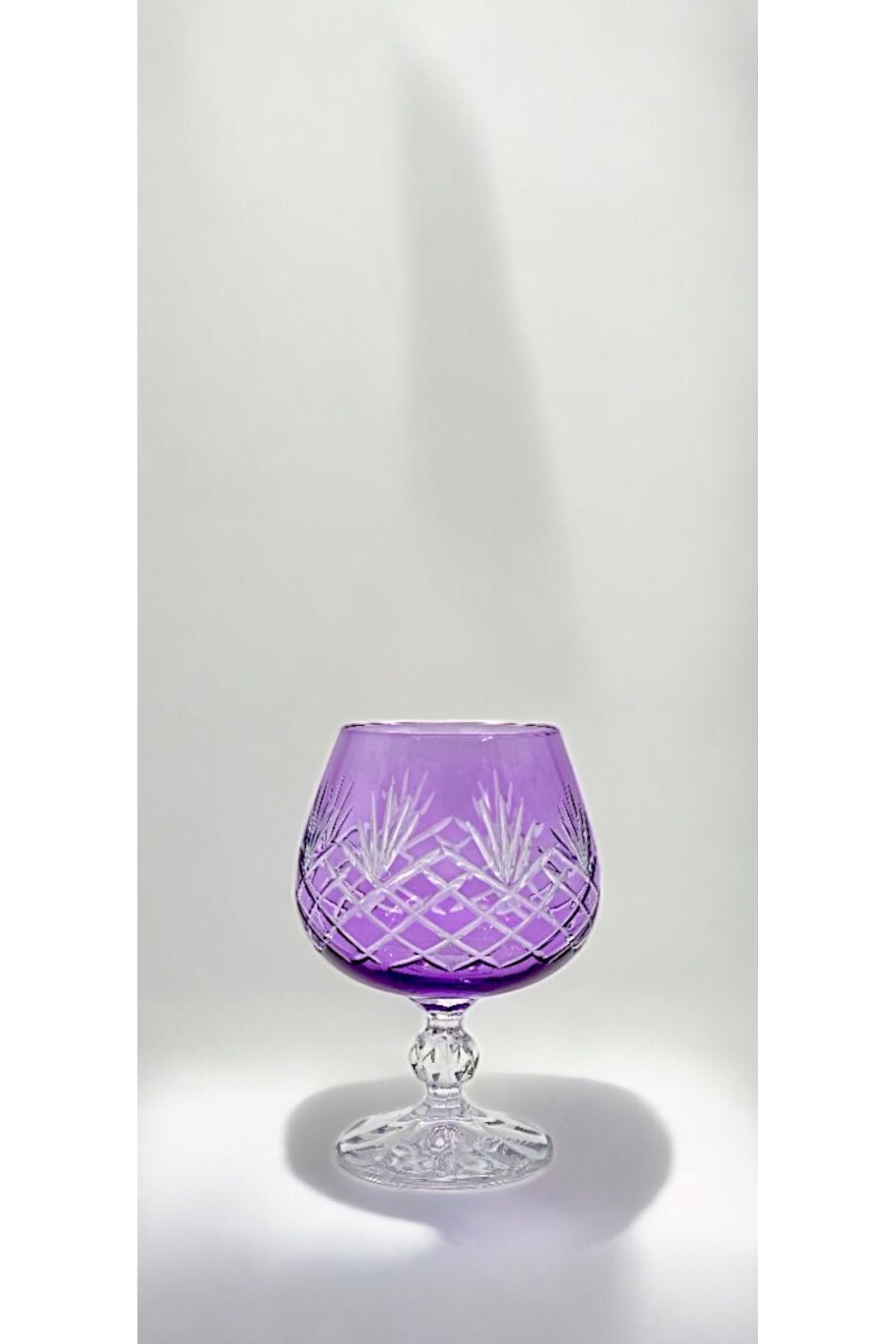 Bohemia Kristal Renkli Kristal Ayaklı Kahve Yanı Su Bardağı 250ml. Ürün ikincil görseli