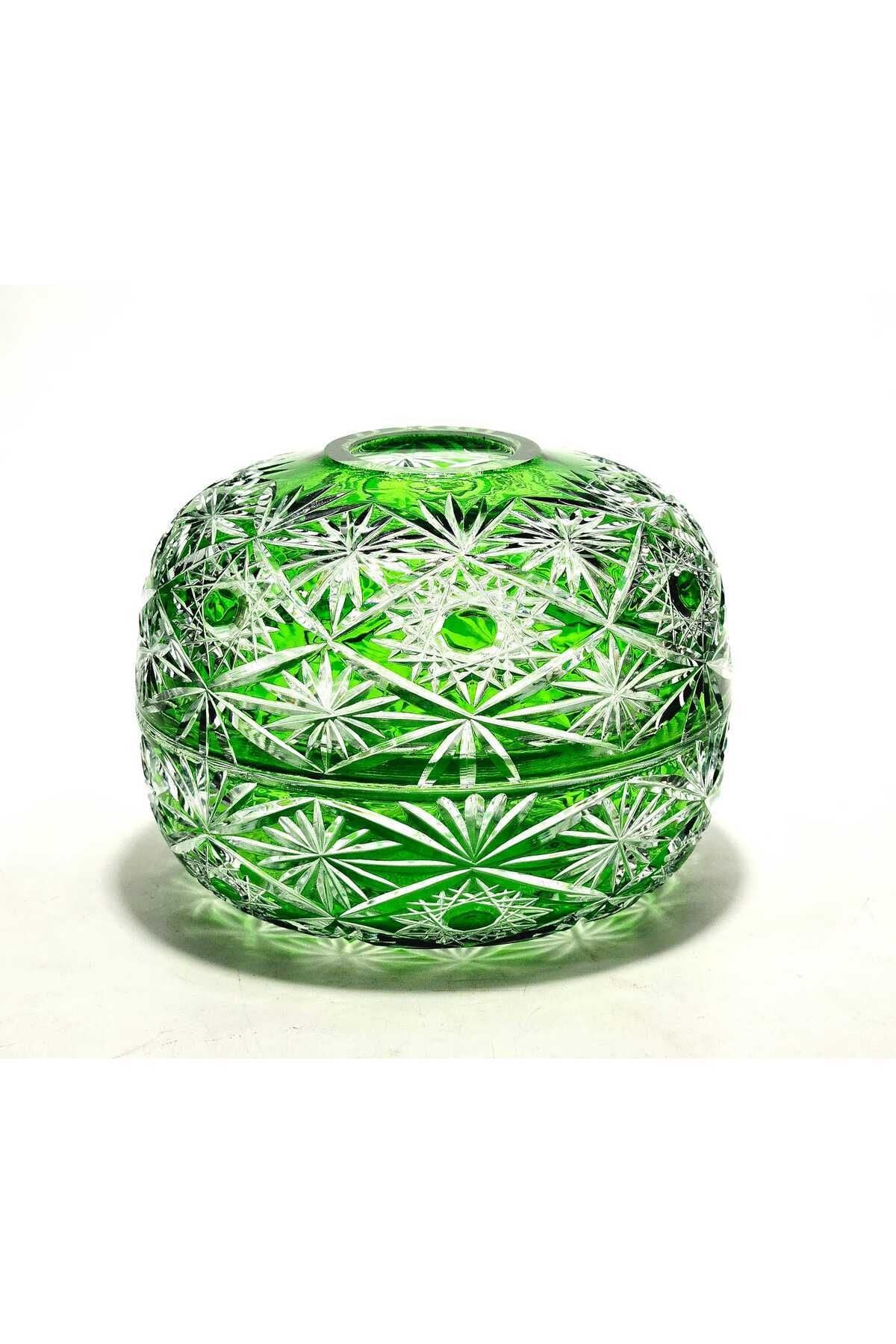 El Yapımı Kristal Avangart Vizyon Desenli Dekoratif Sunumluk Kapaklı Peçetelik Mumluk Ürün ikincil görseli